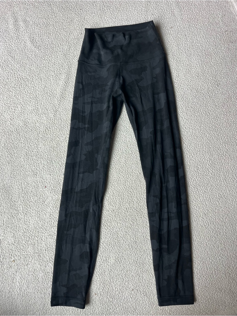 Lululemon Align Pants Black Camo Full Length Leggings Womens 4